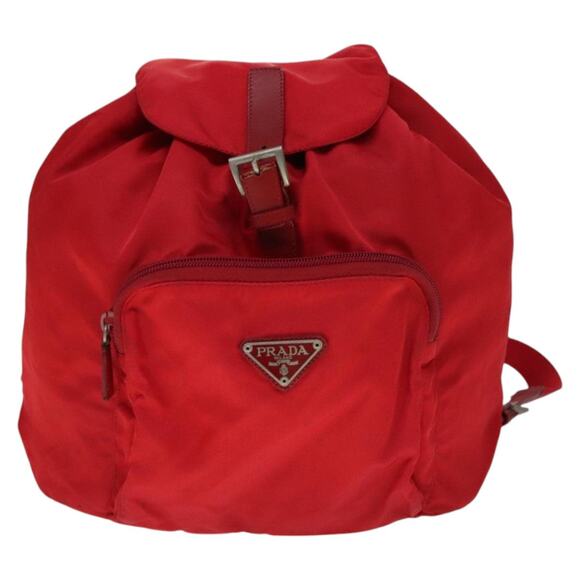 PRADA Backpack Nylon Red - Picture 2 of 13